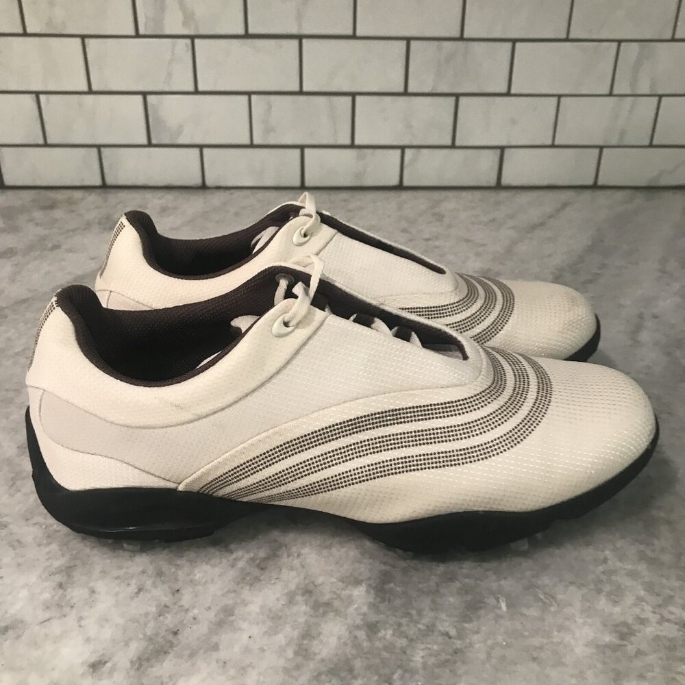 AdidasTraxion Golf Shoes Womens 9 White Leather  Athletic‎ 791003 ART 738141